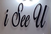 a sign that says i see you